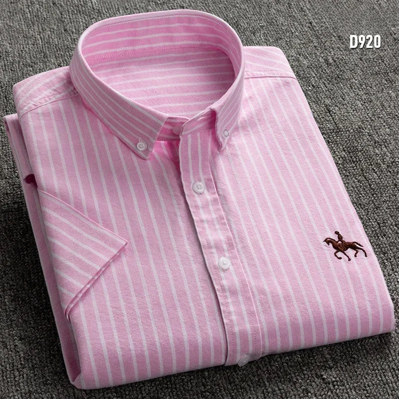 Camisa Masculina Listrada Manga Curta