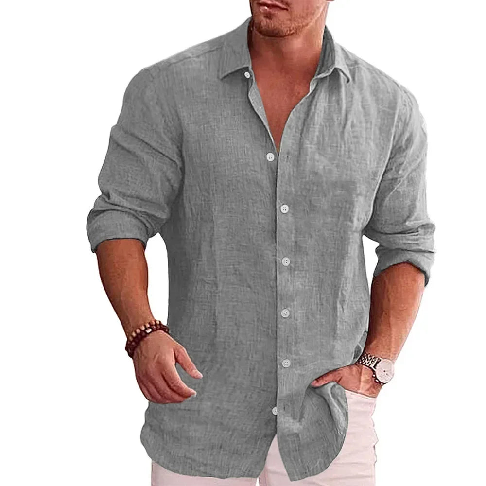 Camisa de Linho Masculina Porto