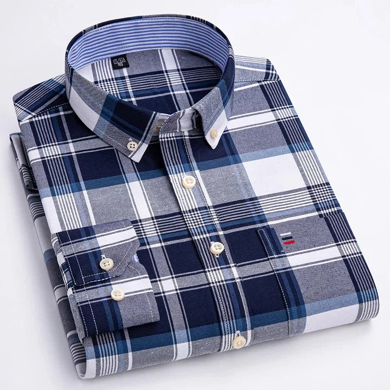 Camisa Masculina Xadrez Texas Manga Longa