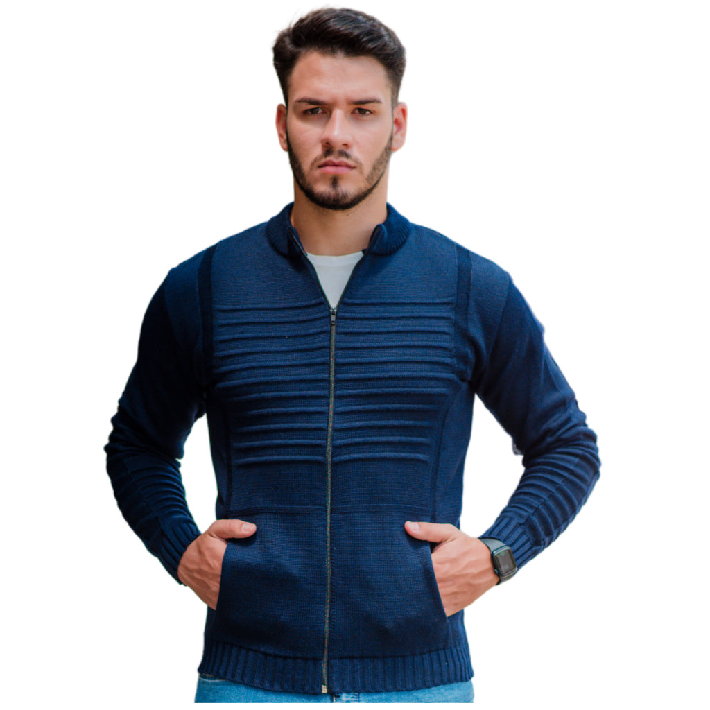 Jaqueta Masculina Premium com Zíper e Bolsos