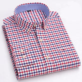 Camisa Masculina Mini Xadrez Color Manga Longa