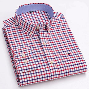 Camisa Masculina Mini Xadrez Color Manga Longa