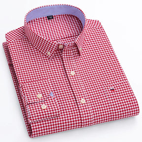 Camisa Masculina Mini Xadrez Manga Longa