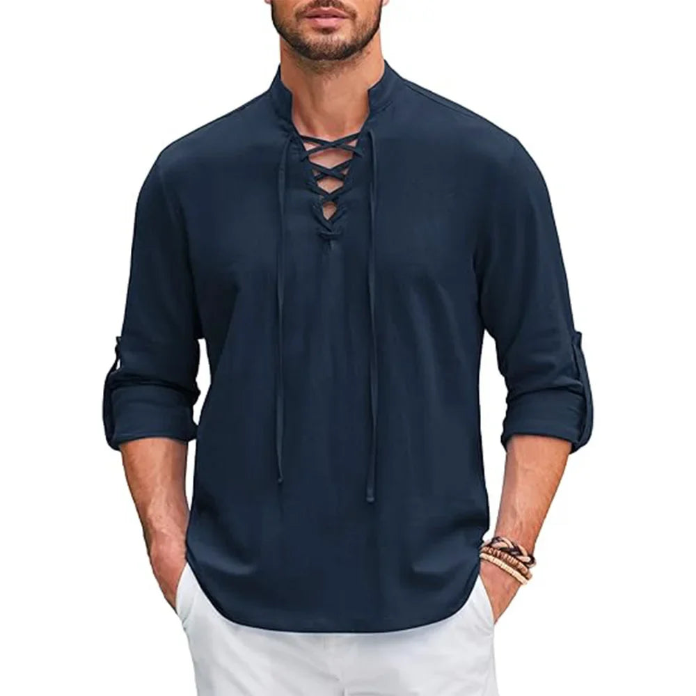 Camisa de Linho Masculina Lagunas