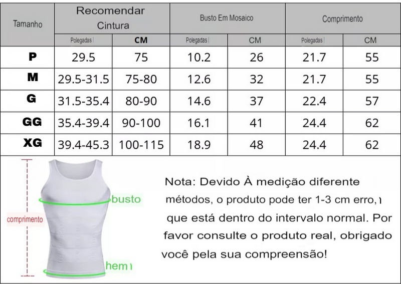 Camisa de Compressão-Shaper Slin-ORIGINAL