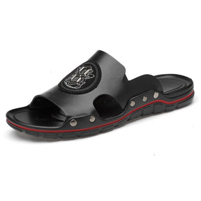 Sandália de Couro Legítimo Slip