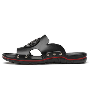 Sandália de Couro Legítimo Slip