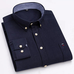 Camisa Masculina Oxford Manga Longa