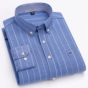 Camisa Masculina Soft Listrada Manga Longa
