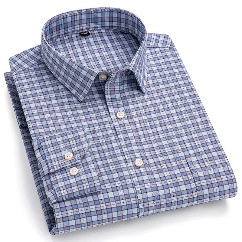 Camisa Masculina Xadrez Colorado Manga Longa