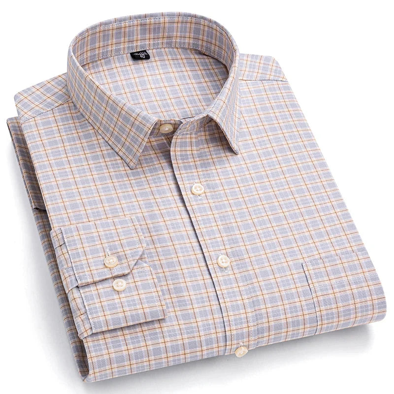 Camisa Masculina Xadrez Colorado Manga Longa