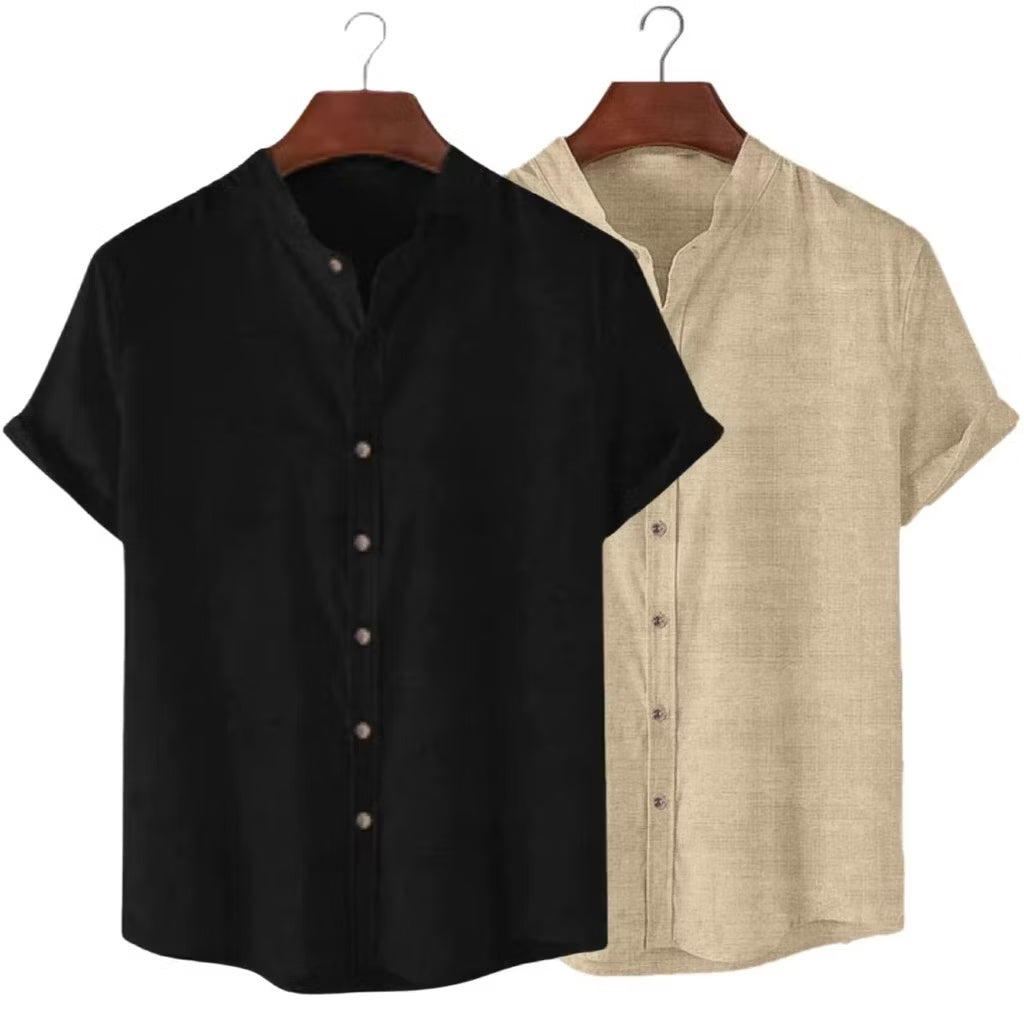 Fourman Riviera – Camisa de Linho Gola Alta(compre 1       leve 2)