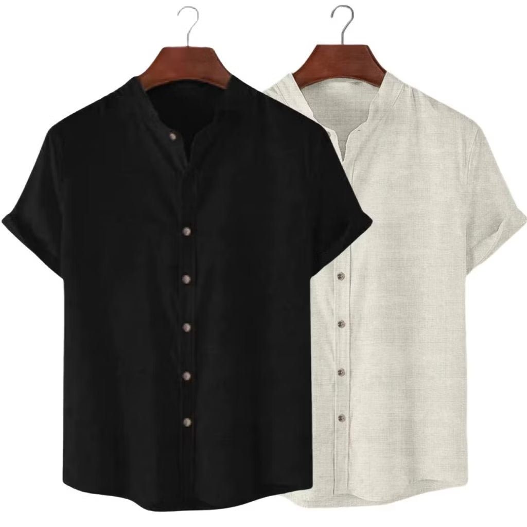 Fourman Riviera – Camisa de Linho Gola Alta(compre 1       leve 2)