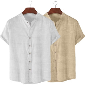 Fourman Riviera – Camisa de Linho Gola Alta(compre 1       leve 2)